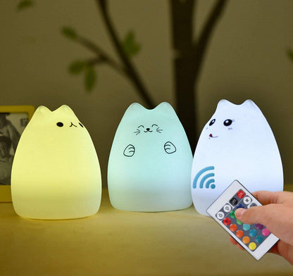 Cat Lamp, Remote Control Silicone Kitty Night Light for Kids Toddler Baby Girls Rechargeable Cute Kawaii Nightlight , White , 4 Piece Set - TechblyteCat Lamp, Remote Control Silicone Kitty Night Light for Kids Toddler Baby Girls Rechargeable Cute Kawaii Nightlight , White , 4 Piece Set7445009447440WhiteCat Lamp, Remote Control Silicone Kitty Night Light for Kids Toddler Baby Girls Rechargeable Cute Kawaii Nightlight , White , 4 Piece SetTechblyteMy StoreTechblyte